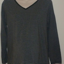 Long Sleeve Gray/Black Top-Duo Maternity