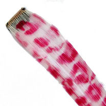 ♥ SCENE,EMO WHITE CHERRY LEOPARD CLIP-IN HAIR EXTENSIONS ♥