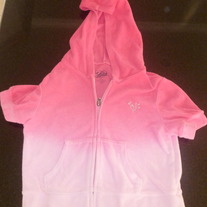Pink Terrycloth Short Sleeve Hoodie-Justice Size 10