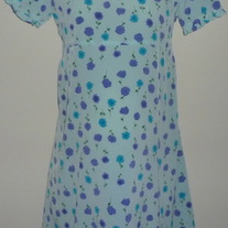 Light Blue Dress With Blue/Purple Flowers-Due Date Size Small