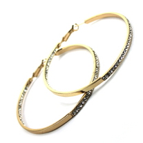 JLo Inspired Pave Hoop Earrings