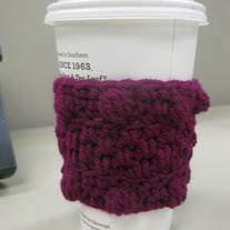 Magenta Bobble Coffee Cup Cozy