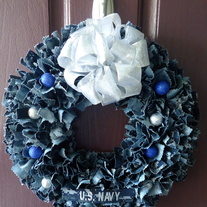 Holiday Navy BDU Wreath