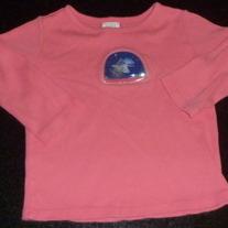 Pink Princess Shirt with floating glitter-Baby Gap Size 12-18 Months