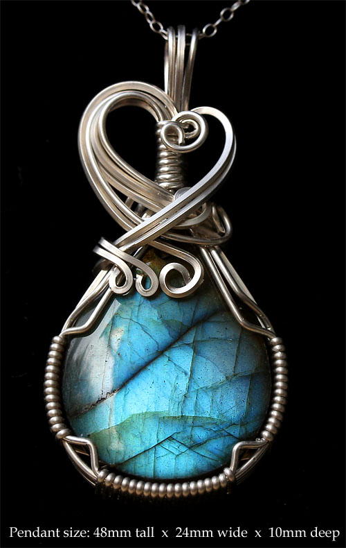 Genuine sterling silver jewelry - Artisan Jewelry Moonstone and Sterling Silver Necklace