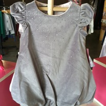 Biscotti By Kate Mack Silver Dress w/Tiny Diamonds