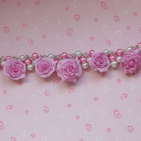 Pink rose bracelet