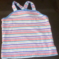 Multi Stripe Criss Cross Tank-The Childrens Place Size 5/6