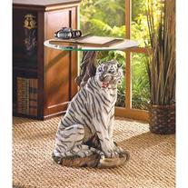 White Tiger Accent Table