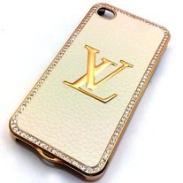 White Leather LV Case (iPhone 4 4s)  