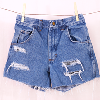 Denim high waist shorts