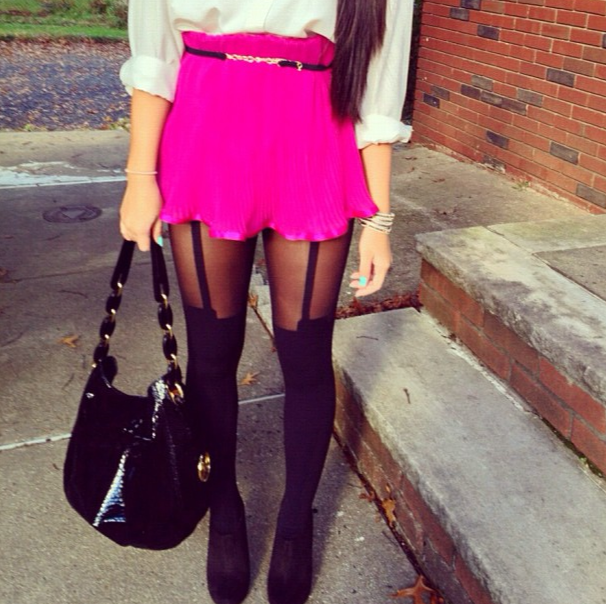 mock garter leggings