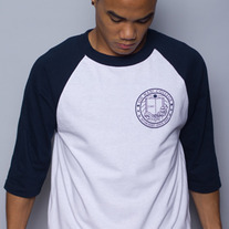 The Oh Man! College Baseball Tee in Navy