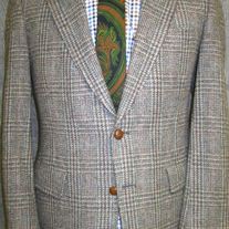 Donald Brooks Plaid Tweed Sport Coat - 40R