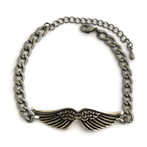 Antique Silver Angel Wings Bracelet