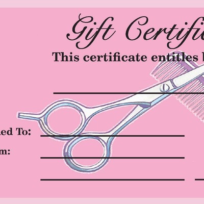 gift certificate with stub