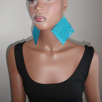 Blue Panel Earrings***FREE SHIPPING