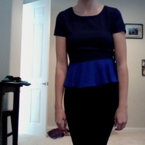 Dark/Cobalt Blue Blouse
