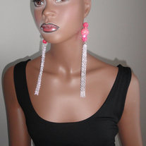 Tassel Pink Basketball Wives Earrings
