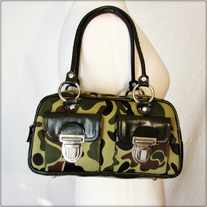 Camouflage Print Satchel 