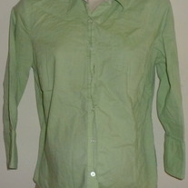 Green Shirt with Collar/Buttons-Motherhood Maternity Size Medium
