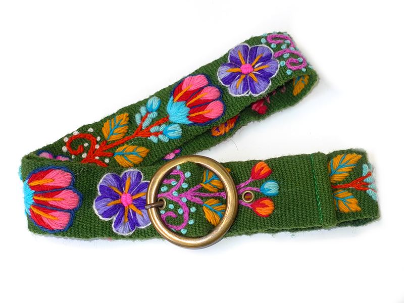 peruvian embroidered belts