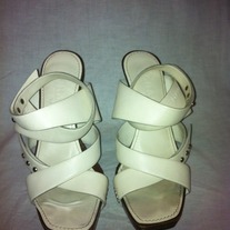 NIB~CHANEL RUNWAY STUDDED PLATFORMS w/ANKLE STRAPS~6 