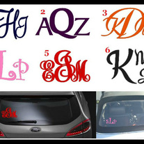 Monogram Car Vinyl Decals