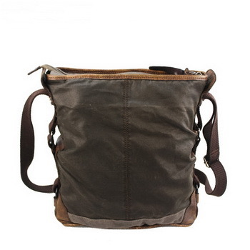 Rustic pigskin and waxed canvas bucket bags daypack unisex