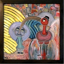 peretz's bird - Original oil Painting