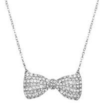 Bow Tie Necklace in silver 
