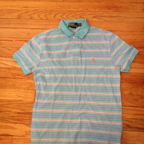 Ralph Lauren Blue/Pink Stripped Polo 