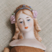 Bisque and Wood Jointed Doll