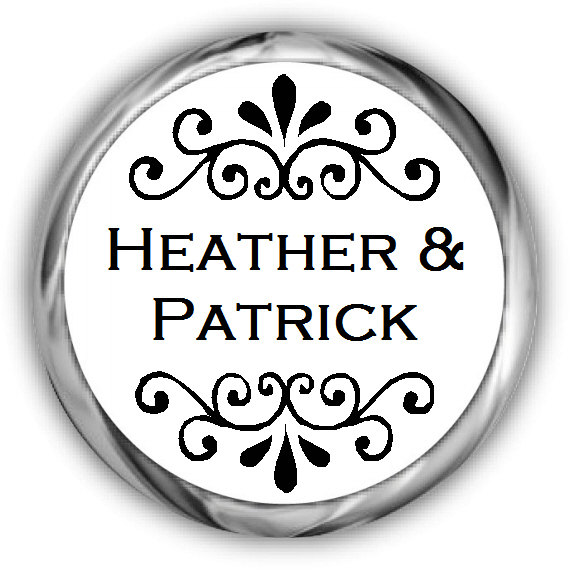 Ornate Personalized Wedding Hershey Kisses Stickers Vintage Theme Favors 183 Announce It Personalized Hershey Kisses Stickers Template