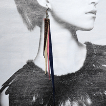 Fahmina Eco Leather Shoulder duster earrings™