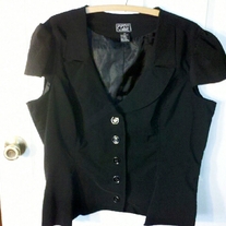 Ashley Black Short Sleeve Blazer 2X