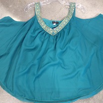 Jade off shoulder blouse