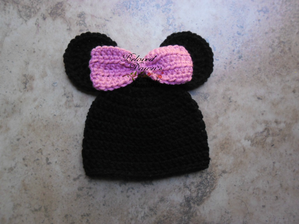 minnie mouse hat crochet