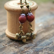 acorn earrings