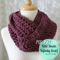 PDF PATTERN/INSTRUCTIONS One Skein Infinity Scarf