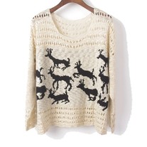 Beige deer Sweater