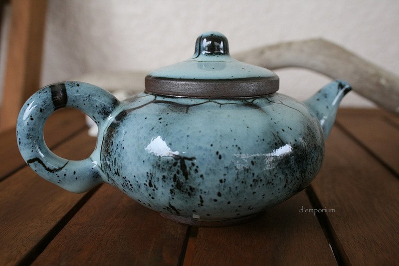 Blue & Black Glaze Teapot Set on Storenvy