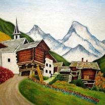 Small town by rafi talby - Digital art