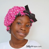Girls Bonnet- Pink Polka Dot