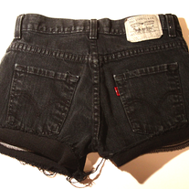 Black denim levi's high waist shorts