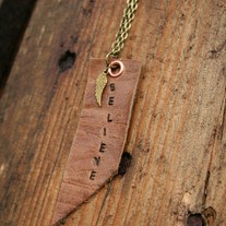 'believe' mantra necklace