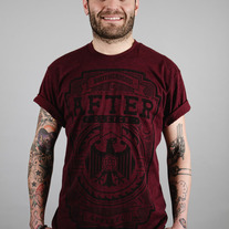 The Brothers Tee in Heather Crimson