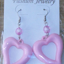 Pink Heart Earrings