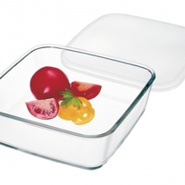 Simax Medium Square Storage Dish w/Plastic Lid 4.2 Cups