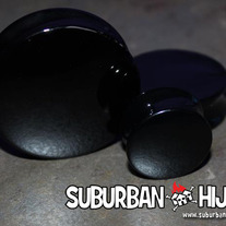 Black Acrylic Saddle Plug (1"+) 